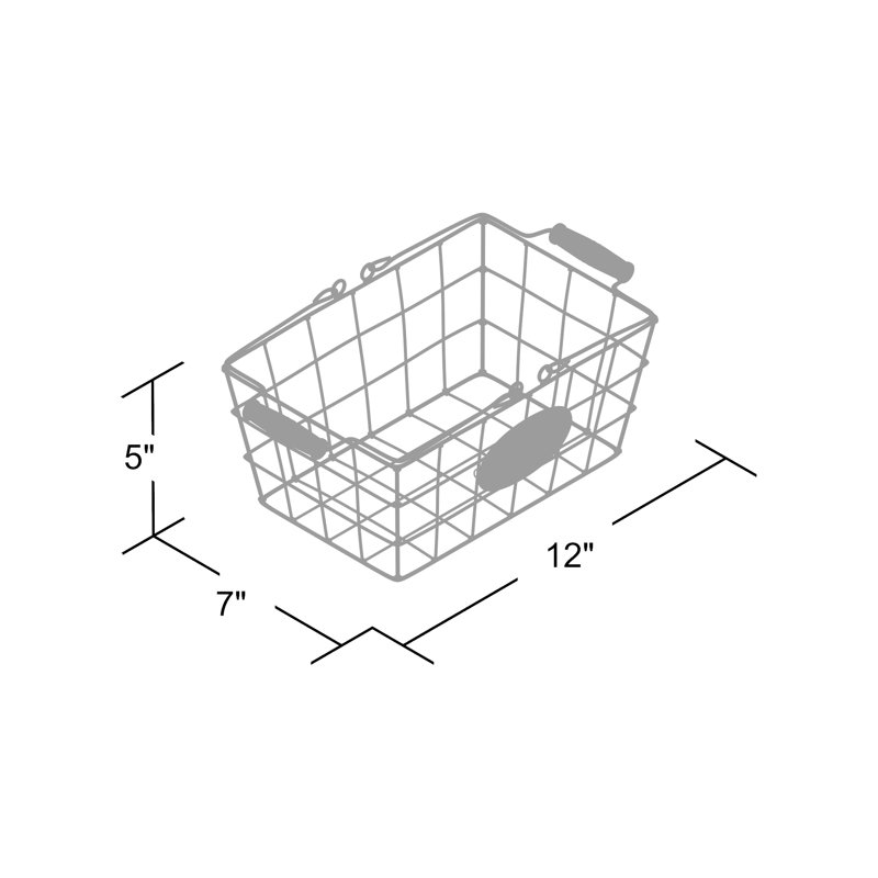 17 Stories Decorative Basket, 5" H x 12" W x 7" D