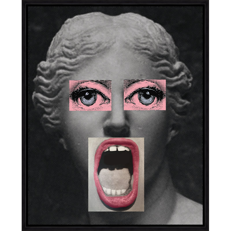 Venus Big Mouth Print by Jeffrey Goodman, Glass Coat, 46.75" H x 37.75" W