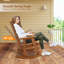 Chaise berçante en bois de sapin-911955617