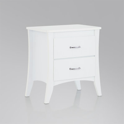 Babb White Finish Accent Table