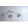 Double Shower Head with Built-in Valve, High Pressure 8 Setting Dual Shower Head Design