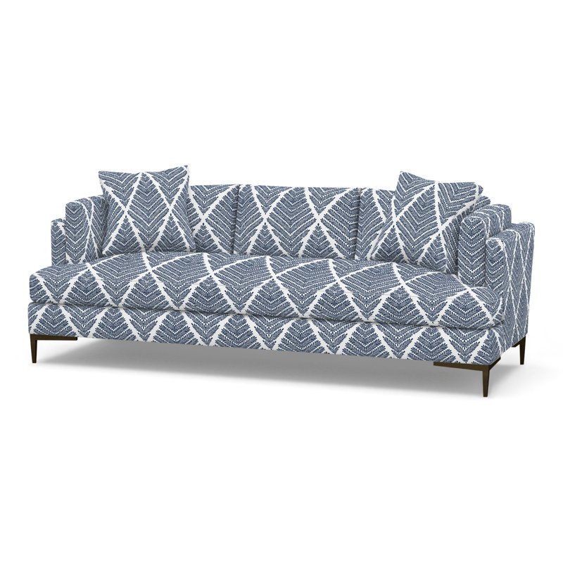 Aiden Upholstered 90.5'' Sofa, Antique Bronze, Perigold Emmeline Lapis