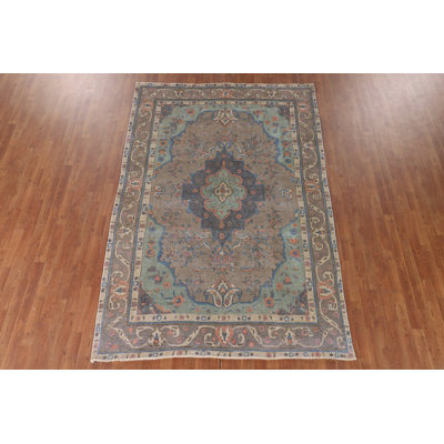 Vintage Wool Traditional Living Room Rug 6x10