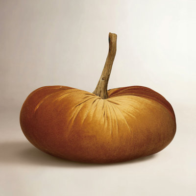 Velvet Pumpkin Holiday Accent