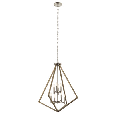 Lustre géométrique unique à 8 lumières 