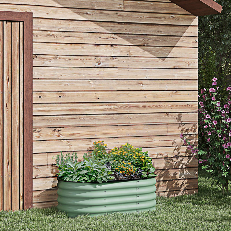 Ensemble de jardin surélevé pour l'extérieur, H 16,51 po x l 41,31 po x P 23,51 po, Vert
