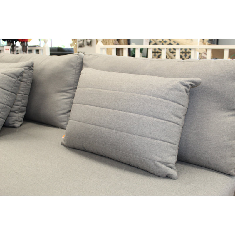 26" X 18" Line Pillow, Gray