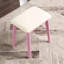 Coiffeuse et tabouret moderne en bois rose-1076580066
