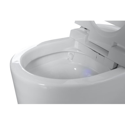 Toilette bidet intelligente sans réservoir avec ouverture / fermeture automatique, siège chauffant et capteur de pied