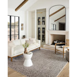 Tapis taupe / colombe abstrait Vance
