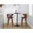 Swivel Upholstered Faux Leather Counter Stool-92718767
