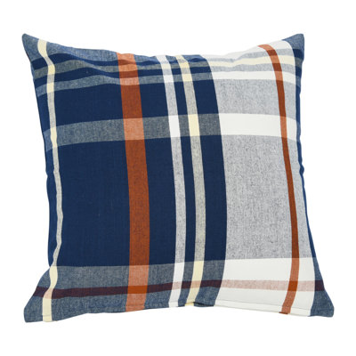  Square Plaid Cotton Pillow