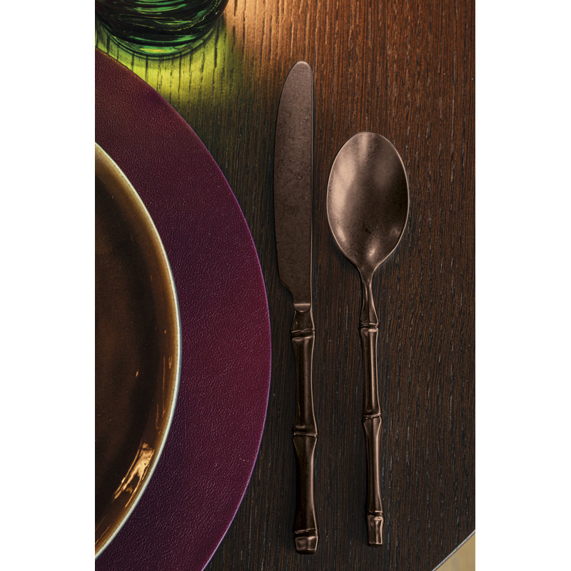 MEPRA Bali Stainless Steel (18/10) Flatware Set, Pewter Bronze