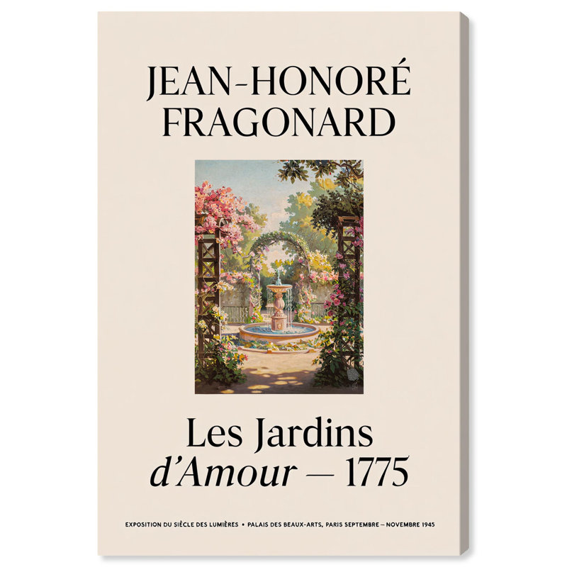 Affiche romantique sur toile «Romantic Gardens» par Art Remedy, H 15 po x l 10 po, Toile tendue avec châssis