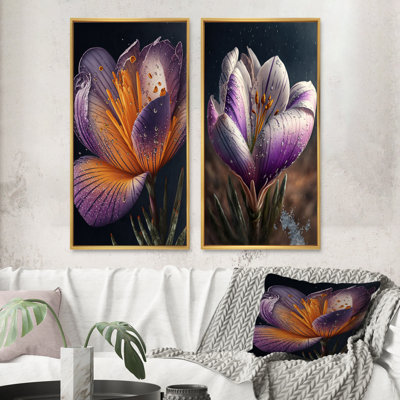 «Blooming Crocus», 2 pièces sur toile