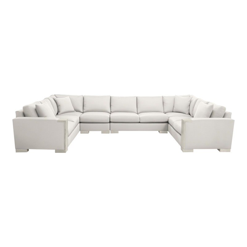 Michael Weiss 4-Piece Abingdon Sectional, Nadia Parchment, Navajo