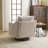 Chenille Living Room Swivel Barrel Accent Chair-1809112801