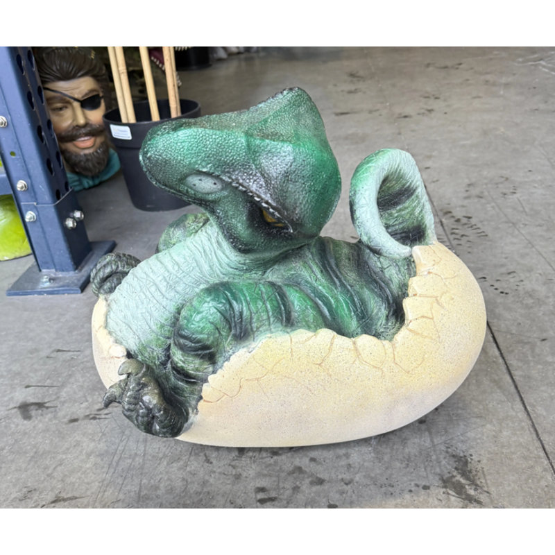 T-Rex Dinosaur Egg Hatching Life Size Statue