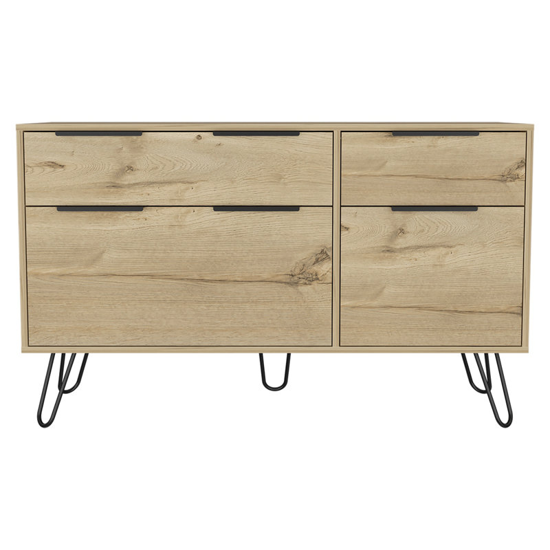 Commode 4 tiroirs Stowe Chêne clair