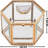 Hexagonal Mirrored All-Natural Agate Stone Glass Jewellery Box