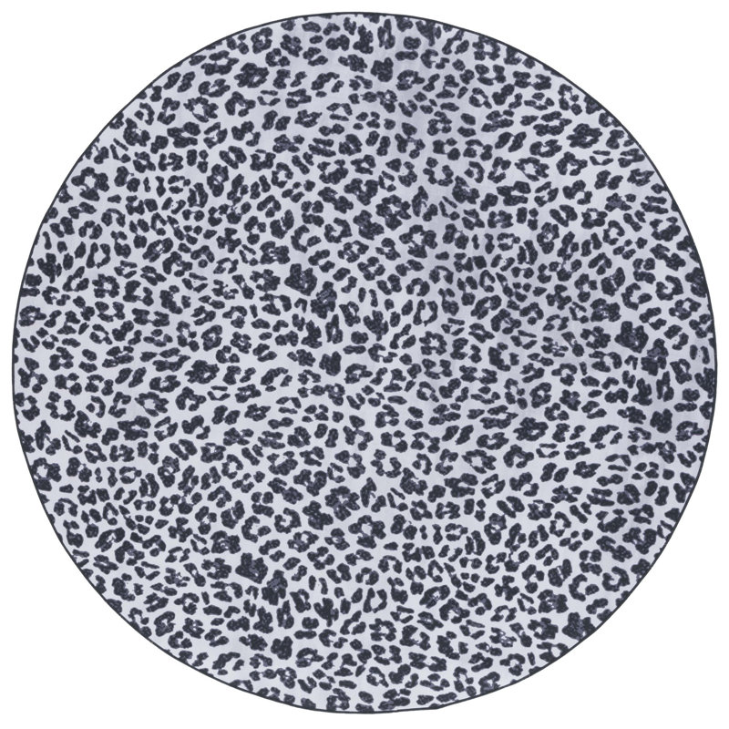 Faux Hide Performance Machine Washable Animal Print Rug, Round 6'