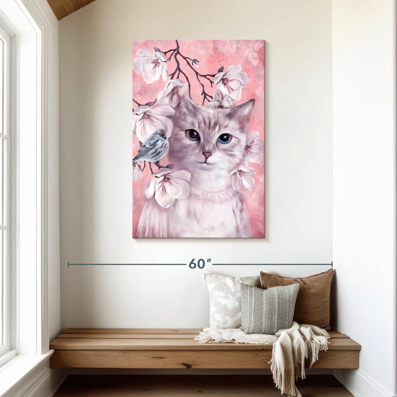Brampt Pink Cat, 45" H x 30" W
