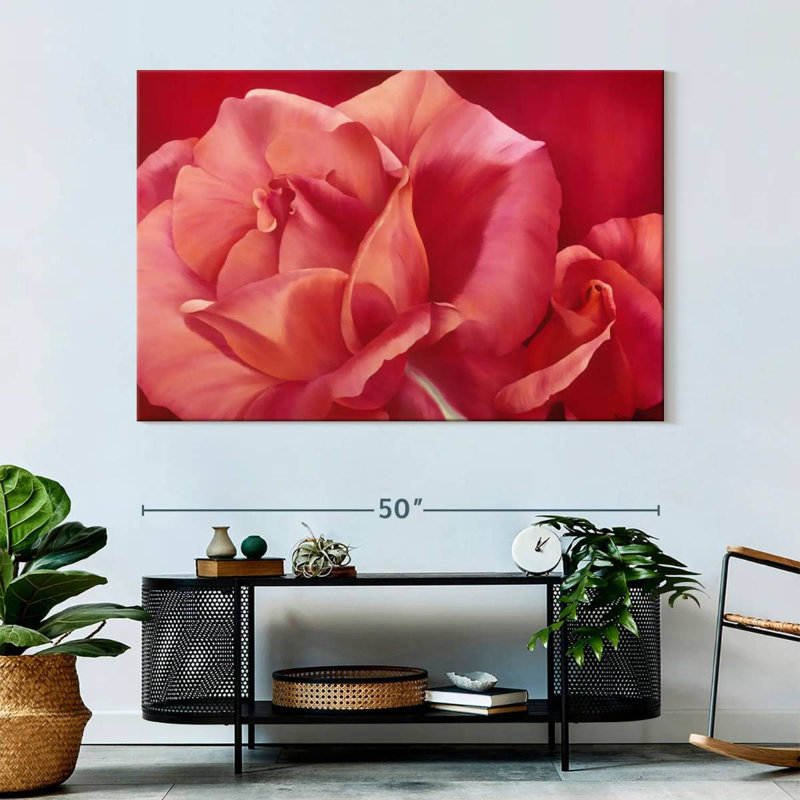 Harnek rose brillant, H 34 po x l 51 po