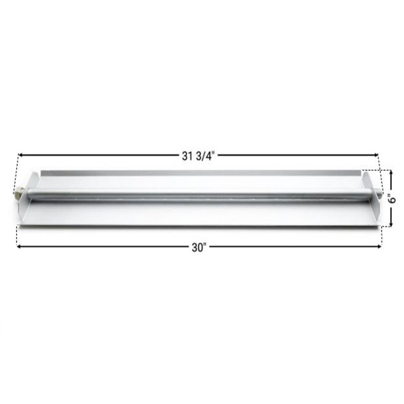 Linear Burner with Complete Connection Kit - Heavy Duty Powder Coated Steel Fireplace Fire Pit, 1.5"H x 30"W x 9"D