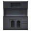 Armoire de rangement sur pied l 63 po, grande armoire de rangement pour bar à café, avec panneau perforé, porte-serviettes, prise de courant, 6 tiroirs, 5 armoires avec tablettes réglables, facile à assembler-129525564