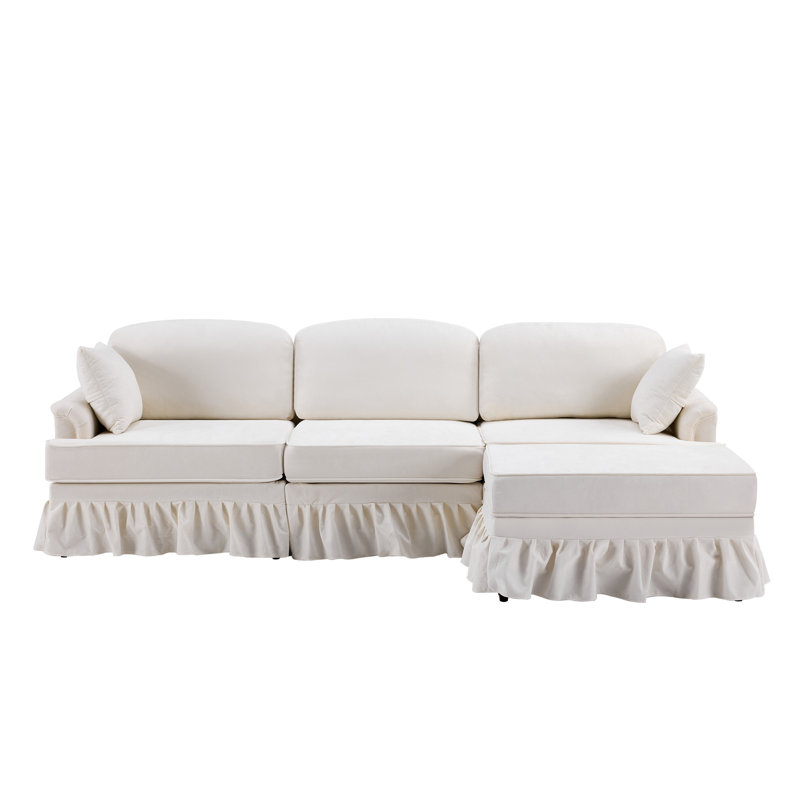 Canapé modulaire réversible de 103 po de largeur, Blanc
