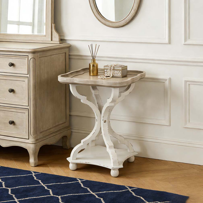 Table d'appoint, Naturel + blanc