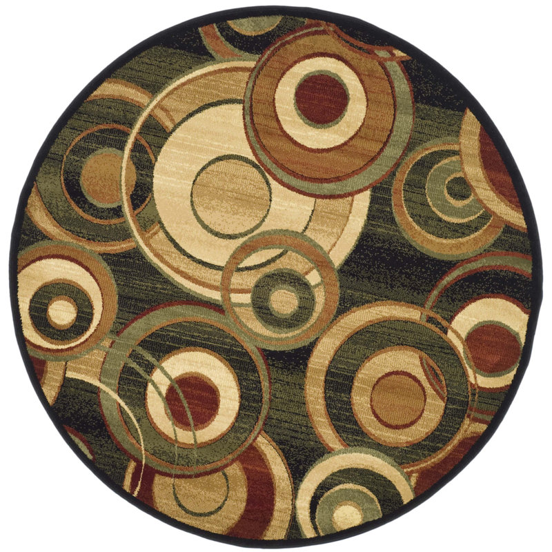 Tapis abstrait Amiee-Louise, Rond 7 pi