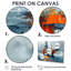 «Grey Orange Summer Summer Rig In Ocean - Oil RIGS / Fields», art mural-1884456172-1884456169