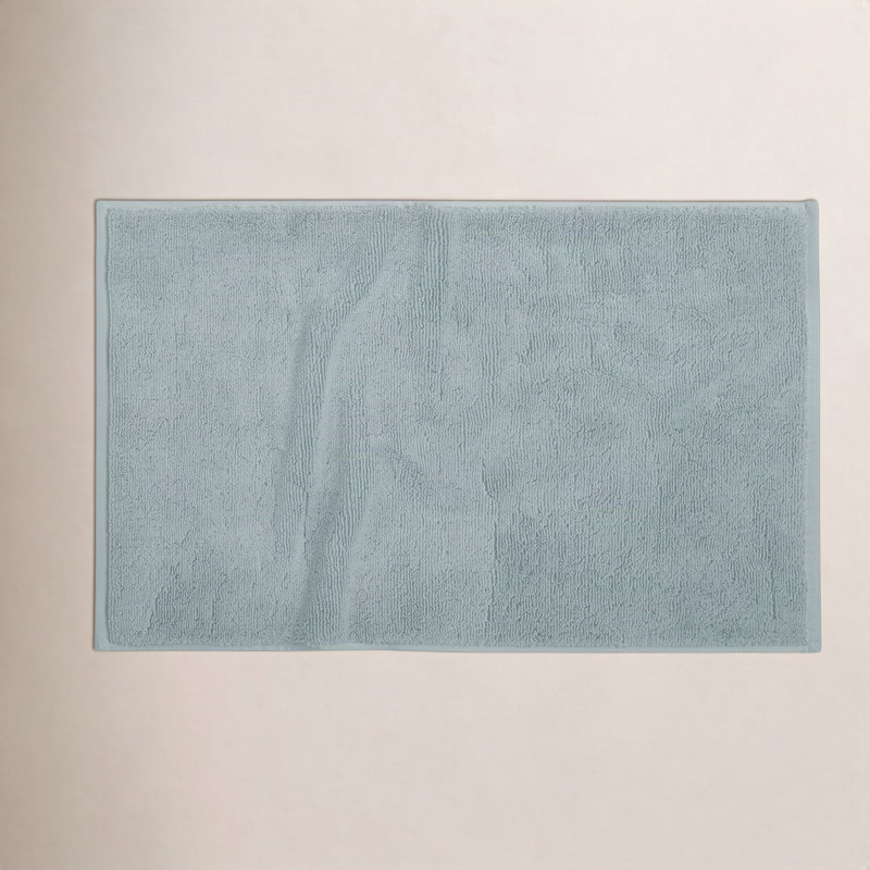 Cloud Loom Organic Organic Bath Mat, 32" L x 19" W, Pacific Blue