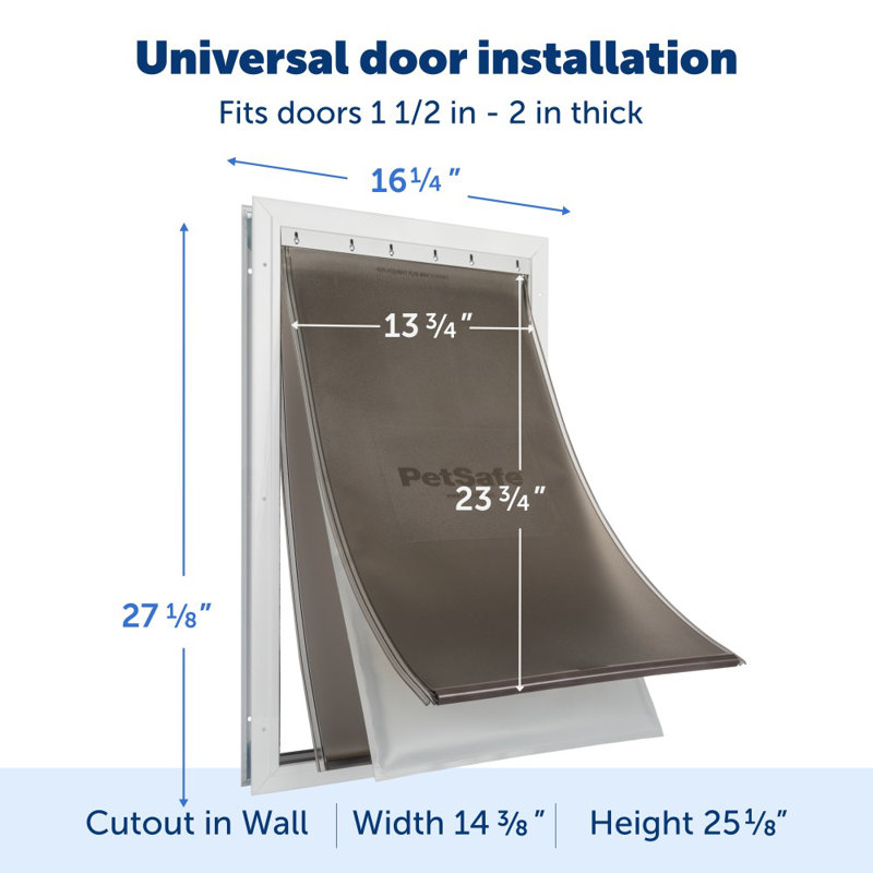 PetSafe® Extreme Weather Aluminum Pet Door, Extra Large, 16" H x 27.31" W x 4.75" D