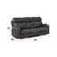 Canapé inclinable manuel en microfibre gris foncé avec porte-gobelet