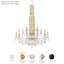 Siena 17 Light 40.5in x 50.5in Two-Tier Chandelier with Crystal Tusks in Polished Stainless Steel with Clear Radiance Crystals-1574724565-1574724566