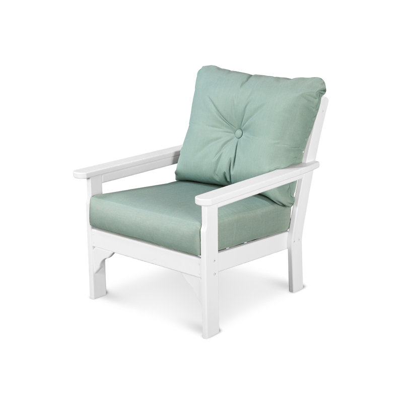 Lakeside Vineyard Deep Seating Chair, White, Cast Ash