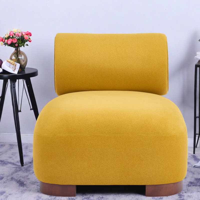 Chaises d'appoint adaptées aux animaux de compagnie, chaise spacieuse moderne en polyester jaune pour la maison
