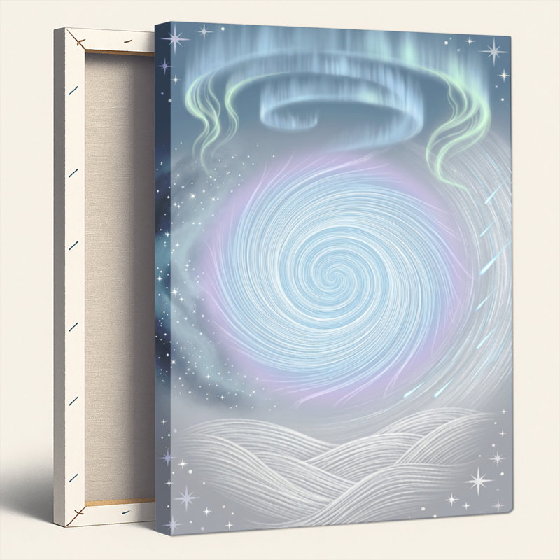 Cosmic Vortex, reproduction d'art sur toile, ensemble de 1, Toile tendue, 24"H x 18"W