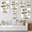 Gris et nuages dorés beige II - horloge murale moderne-2042947230