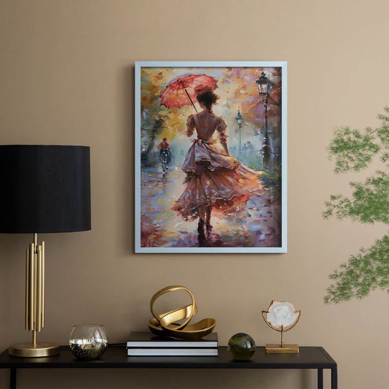 Reproduction encadrée WOMEN Series DCL XXVII - bois massif, H 21 po x l 17 po, Bleu