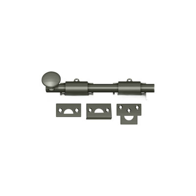 Boulon de surface 6 po Deltana 6SB15A; robuste; finition nickel antique
