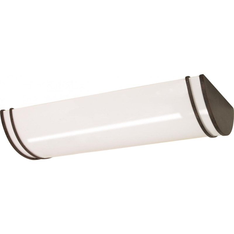 Plafonnier encastré simple géométrique 12 po à 3 lumières Florez, Fluorescente de 17 W T8, Bronze vieilli