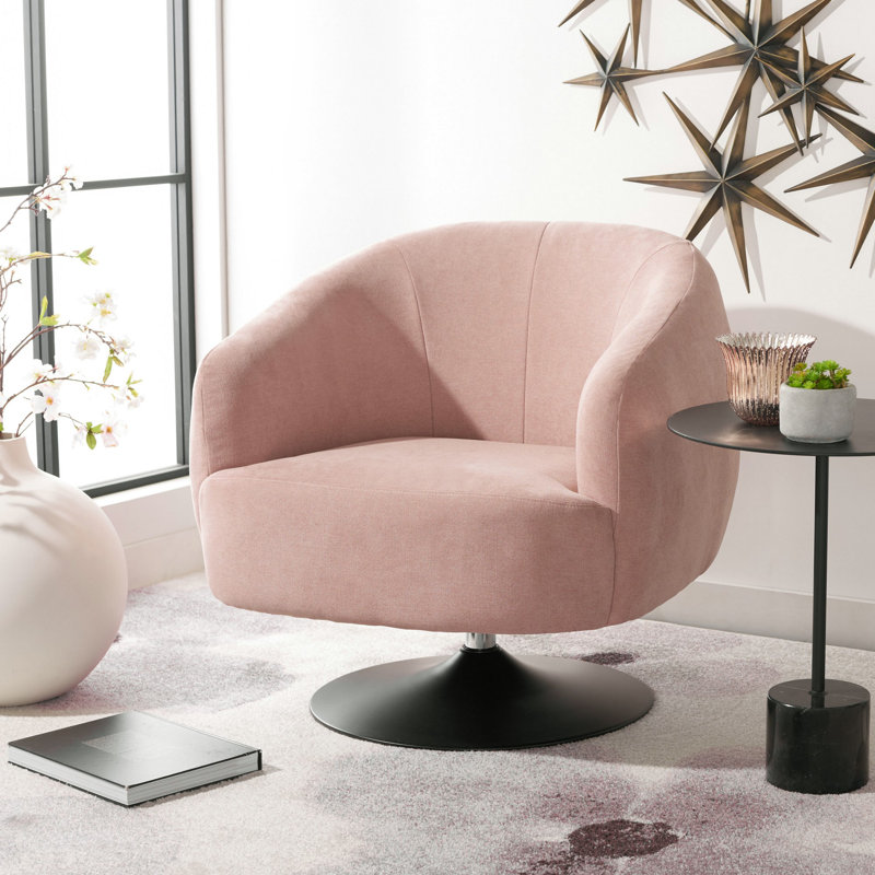Fauteuil d'appoint rembourré Gappu, Rose