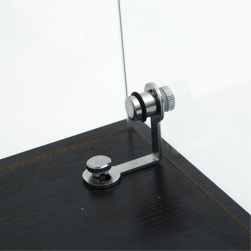Vitrine à deux portes et lumières en verre, 4 tablettes pour la chambre à coucher, le salon, le bureau, 64,7 po x 31,7 po x 14,3 po, noir - utilisation de l'espace 2 portes avec lumières, look sophistiqué