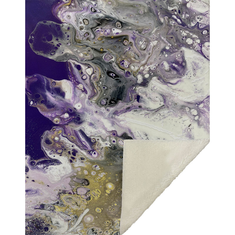 Addison Machine Washable Sherpa Abstract Throw Blanket