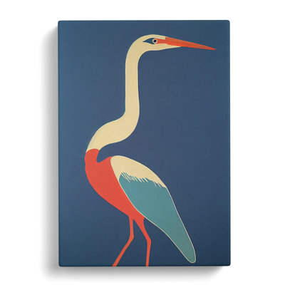 CAN-V0523-1146X Heron Bird In Abstract Vol.2 - Wrapped Canvas Print