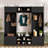 Hall Tree With Shoe Storage, 7 Coat Hooks And Adjustable Shelf-1671042793