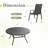 Edison 6-Person Round Patio Dining Set With Stackable Textilene Chairs-1127406536